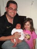 Scott Baxter with his two children, Jorja and Preston